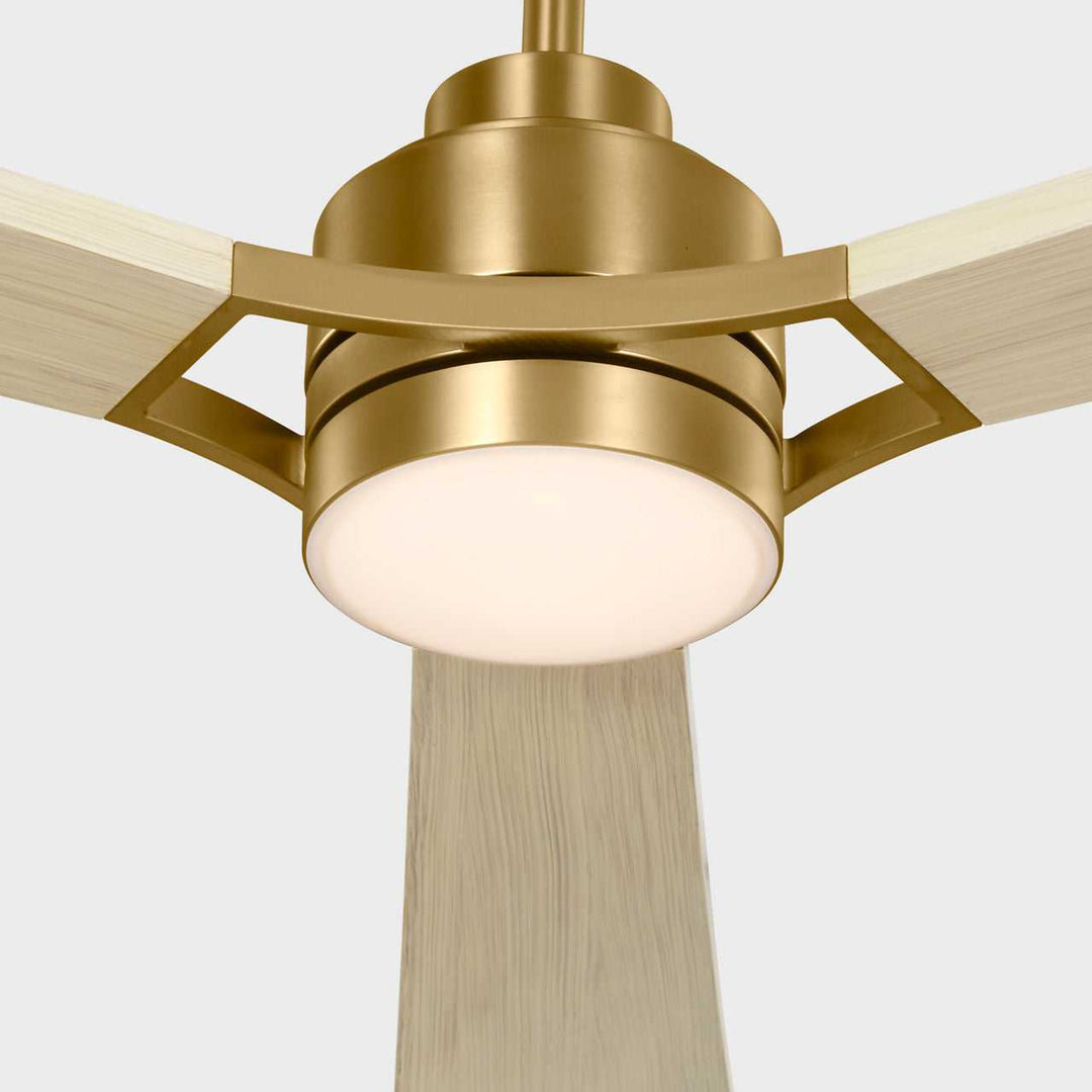 Visual Comfort Fan Canada - 3TRLSM60BBSWWOD - 60" Ceiling Fan - Trillium - Burnished Brass
