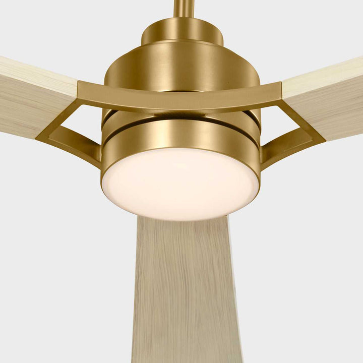 Visual Comfort Fan Canada - 3TRLSM60BBSWWOD - 60" Ceiling Fan - Trillium - Burnished Brass