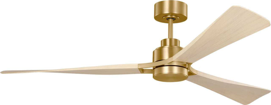 Visual Comfort Fan Canada - 3TRLSM60BBSWWOD - 60" Ceiling Fan - Trillium - Burnished Brass
