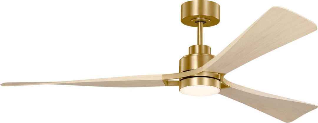 Visual Comfort Fan Canada - 3TRLSM60BBSWWOD - 60" Ceiling Fan - Trillium - Burnished Brass