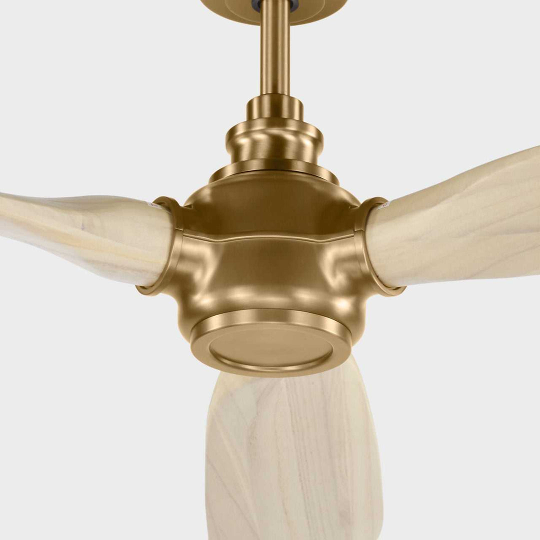 Visual Comfort Fan Canada - 3VALSM60BBSWWO - 60" Ceiling Fan - Valiant - Burnished Brass