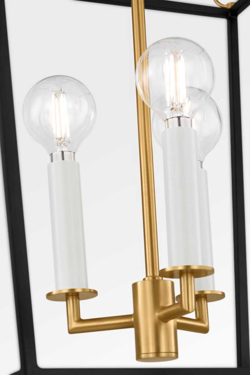 Visual Comfort Studio Canada - KSC1183MBK - Three Light Lantern - Carlyle - Midnight Black | Burnished Brass