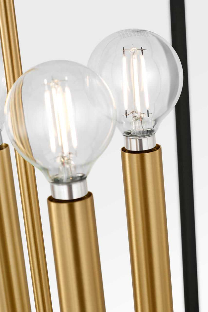 Visual Comfort Studio Canada - KSC1174MBK - Four Light Lantern - Carlyle - Midnight Black/Burnished Brass