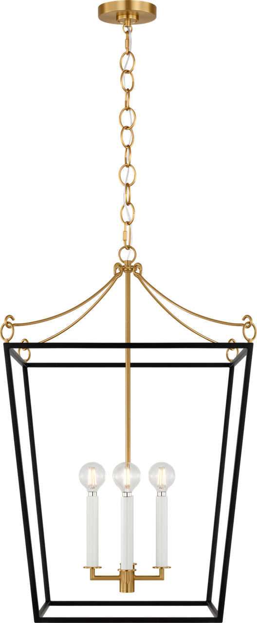 Visual Comfort Studio Canada - KSC1174MBK - Four Light Lantern - Carlyle - Midnight Black/Burnished Brass
