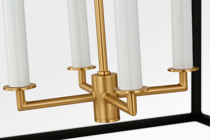 Visual Comfort Studio Canada - KSC1194MBK - Four Light Lantern - Carlyle - Midnight Black | Burnished Brass