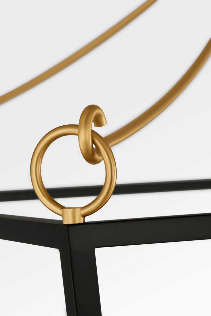 Visual Comfort Studio Canada - KSC1194MBK - Four Light Lantern - Carlyle - Midnight Black | Burnished Brass