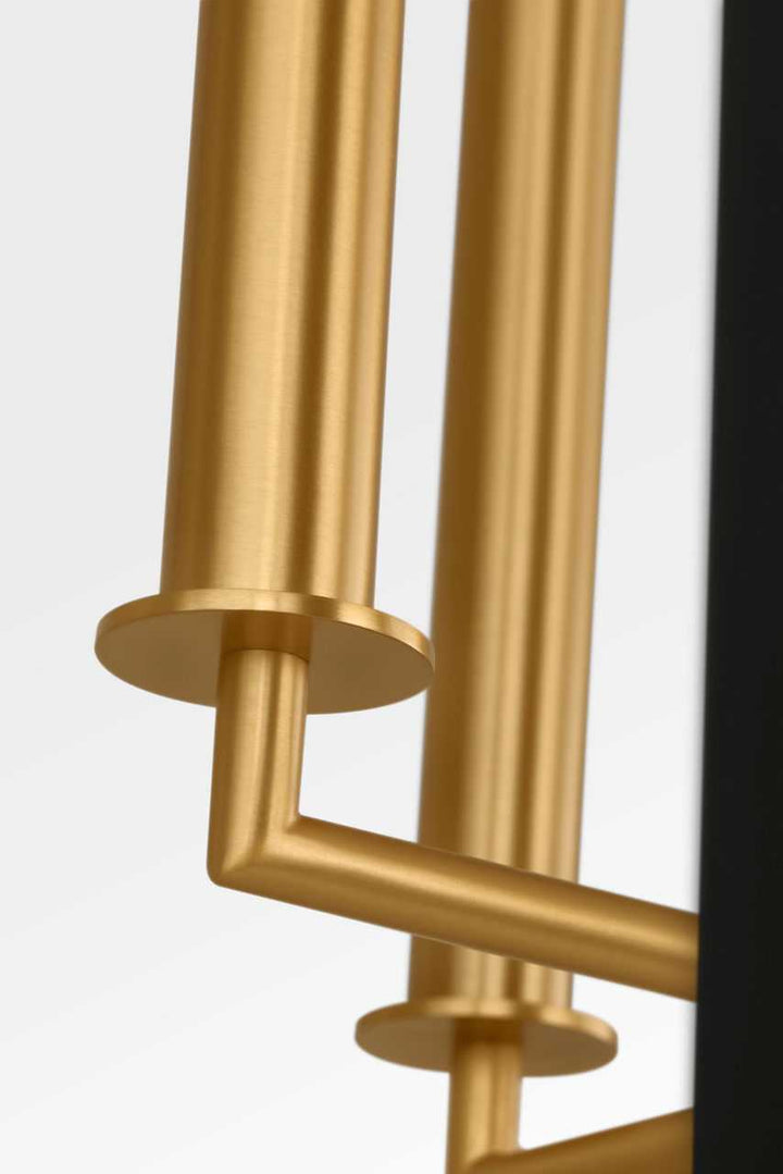 Visual Comfort Studio Canada - KSC1194MBK - Four Light Lantern - Carlyle - Midnight Black | Burnished Brass