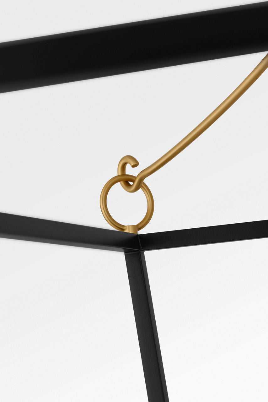 Visual Comfort Studio Canada - KSC1204MBK - Four Light Lantern - Carlyle - Midnight Black/Burnished Brass