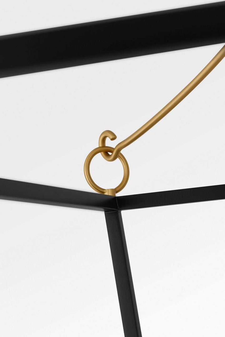 Visual Comfort Studio Canada - KSC1204MBK - Four Light Lantern - Carlyle - Midnight Black/Burnished Brass