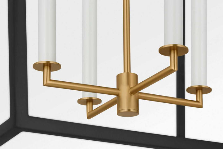 Visual Comfort Studio Canada - KSC1204MBK - Four Light Lantern - Carlyle - Midnight Black/Burnished Brass