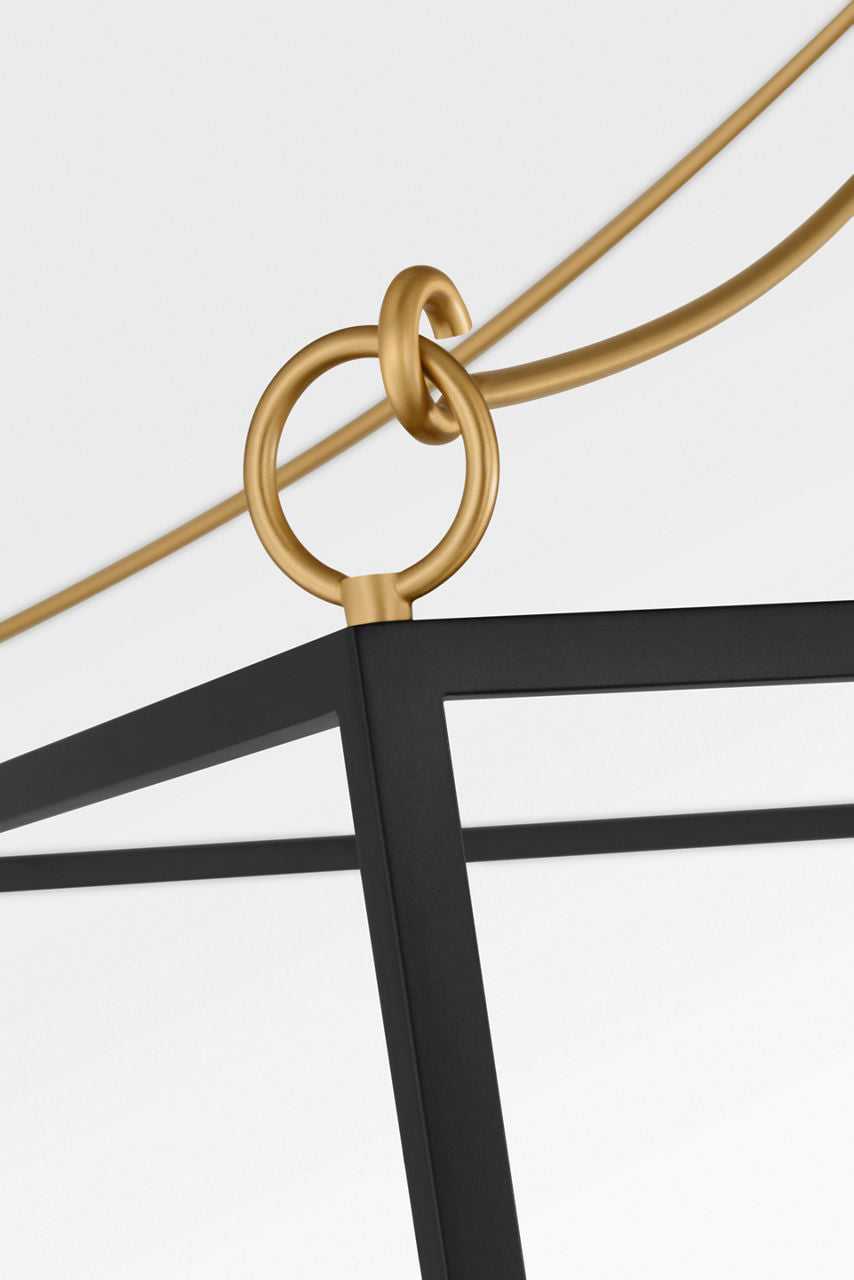 Visual Comfort Studio Canada - KSC1204MBK - Four Light Lantern - Carlyle - Midnight Black/Burnished Brass