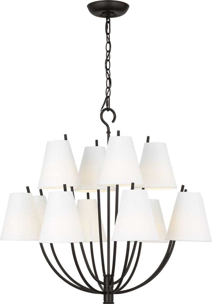 Visual Comfort Studio Canada - CC18312AI - 12 Light Chandelier - Marina - Aged Iron | Aged Iron