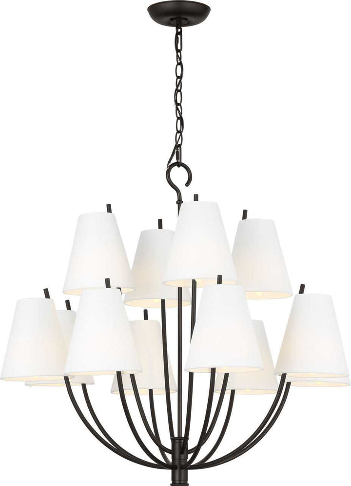 Visual Comfort Studio Canada - CC18312AI - 12 Light Chandelier - Marina - Aged Iron | Aged Iron
