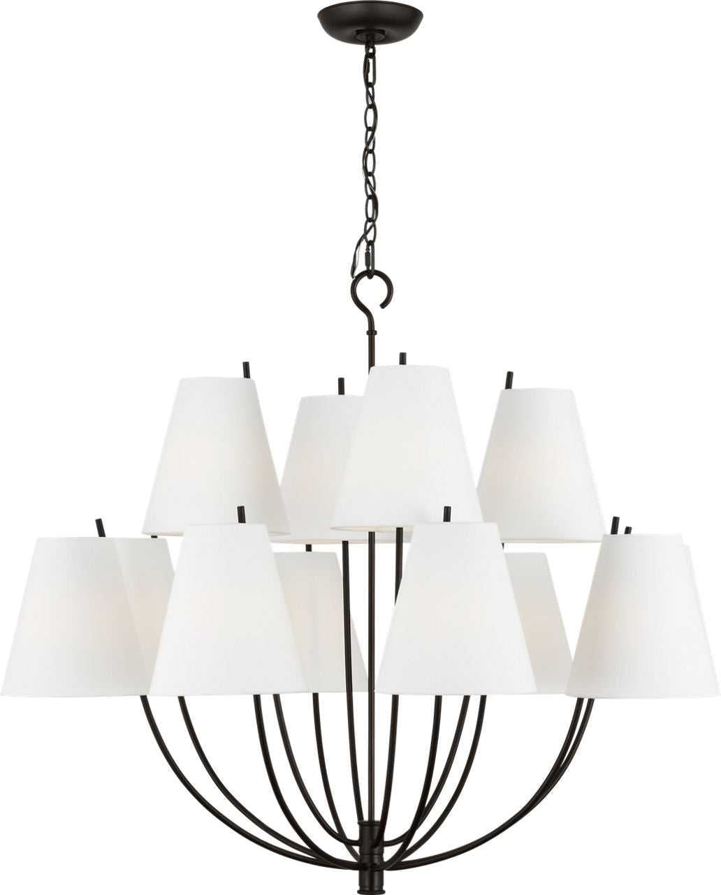 Visual Comfort Studio Canada - CC18412AI - 12 Light Chandelier - Marina - Aged Iron | Aged Iron