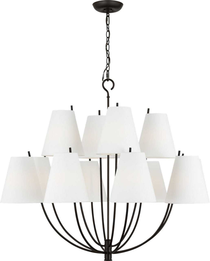 Visual Comfort Studio Canada - CC18412AI - 12 Light Chandelier - Marina - Aged Iron | Aged Iron