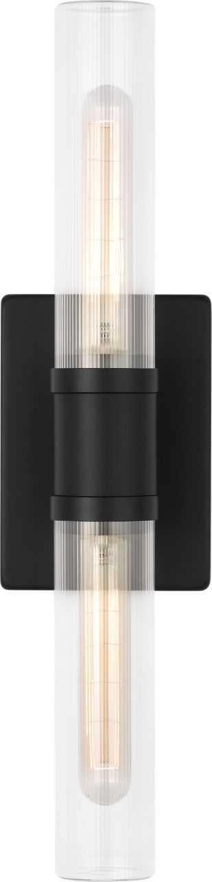 Visual Comfort Studio Canada - 4565002CF-112 - Two Light Vanity - Keaton - Midnight Black | Midnight Black
