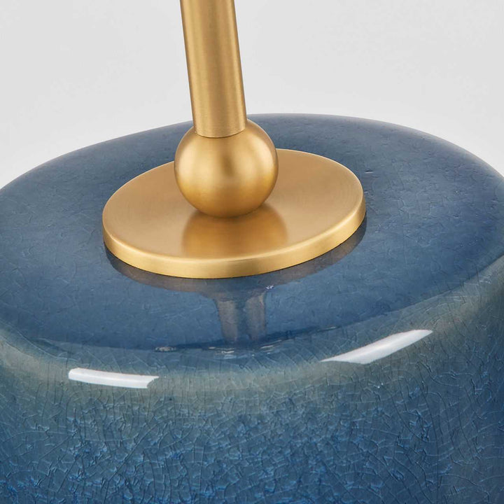 Visual Comfort Studio Canada - KST1241DOC - One Light Table Lamp - Lauren - Deep Ocean Crackle | Deep Ocean Crackle