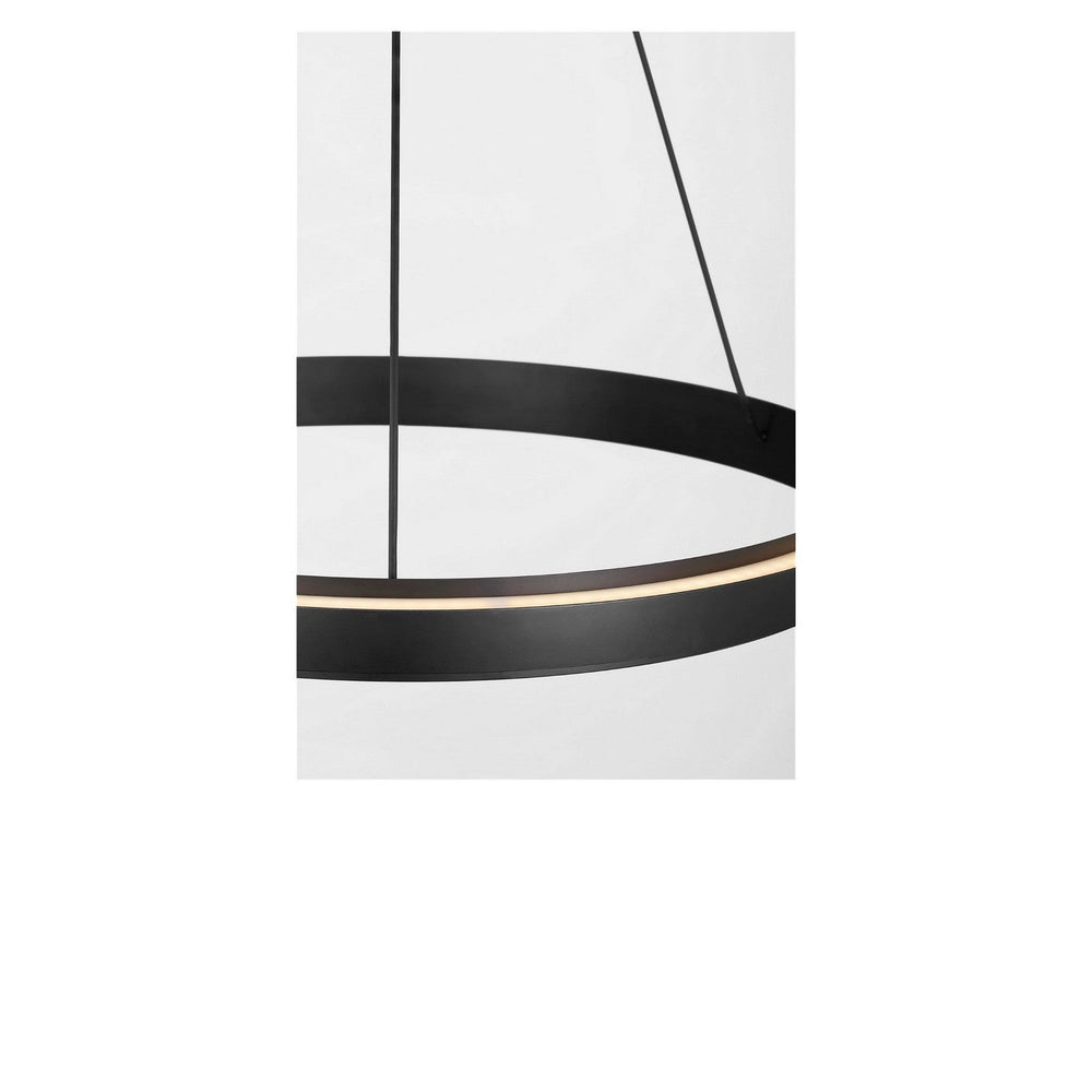 Aro LED Chandelier in Midnight Black Generation Lighting Canada
