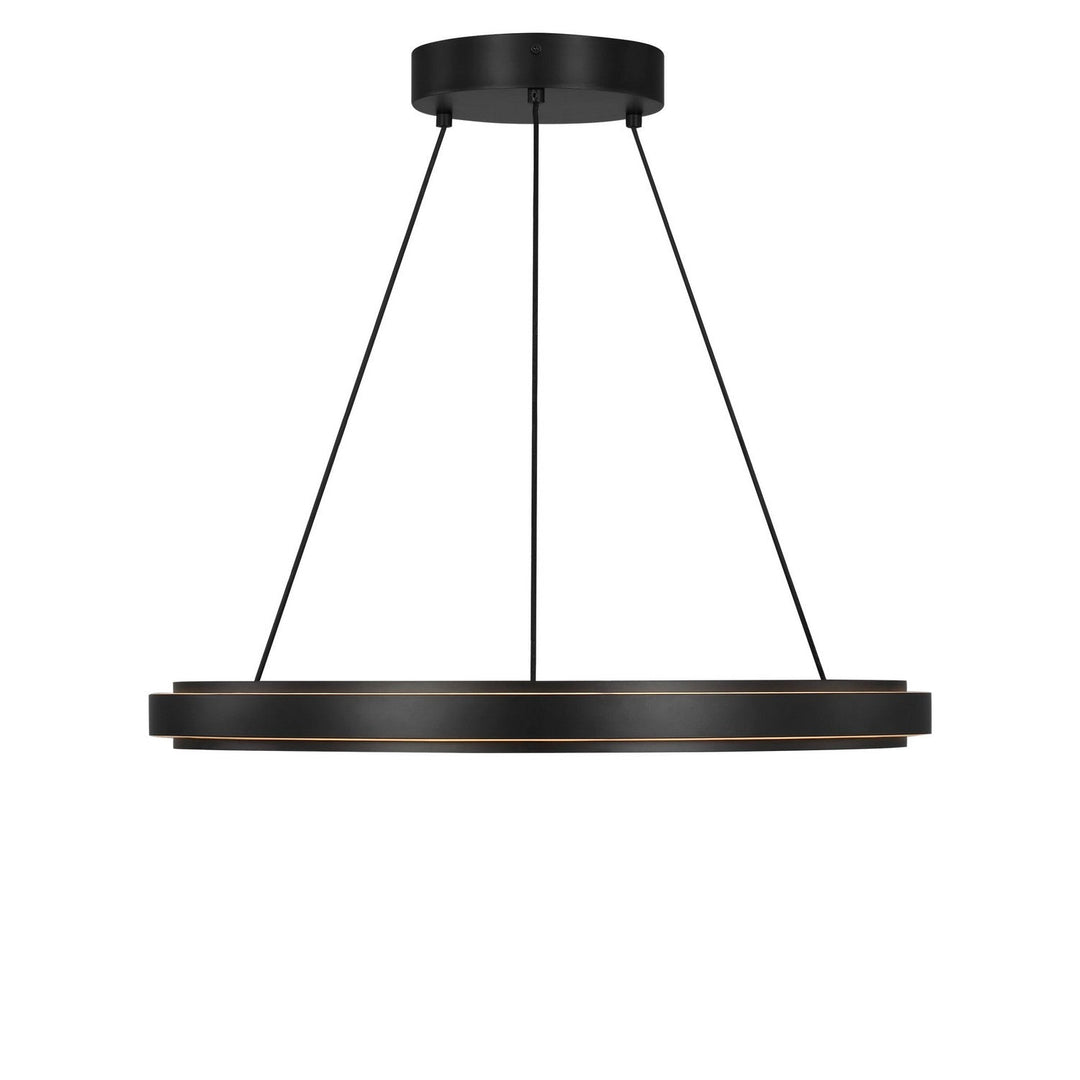 Aro LED Chandelier in Midnight Black Generation Lighting Canada