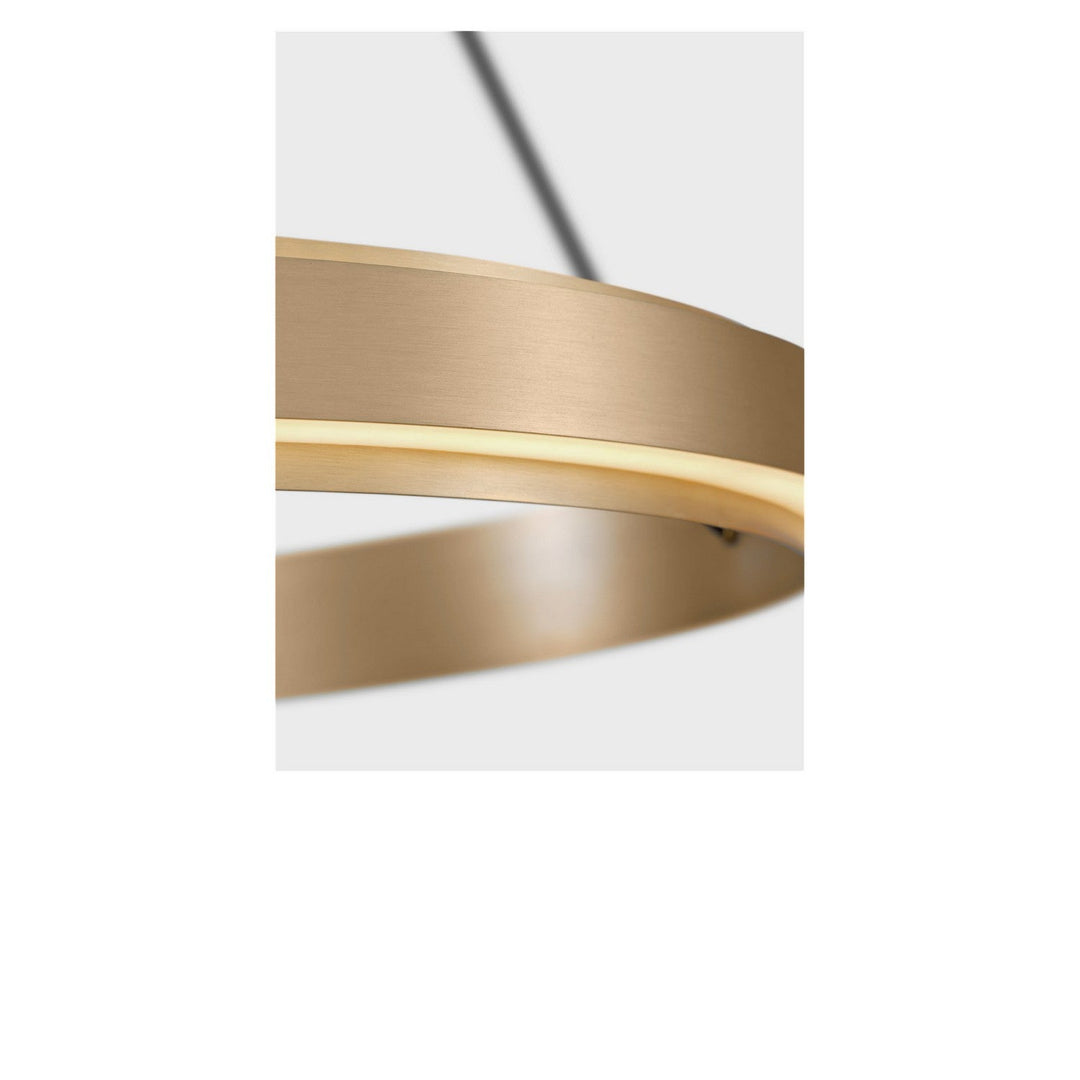 Aro LED Chandelier in Satin Brass Generation Lighting Canada