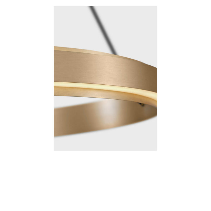 Aro LED Chandelier in Satin Brass Generation Lighting Canada
