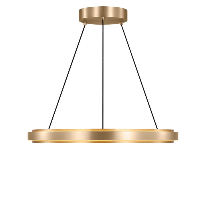 Aro LED Chandelier in Satin Brass Generation Lighting Canada