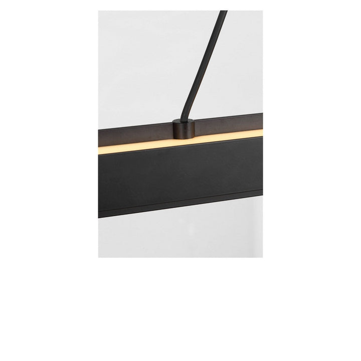 Aro Linear Chandelier in Midnight Black Generation Lighting Canada