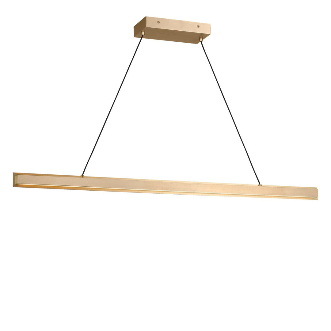 Aro Linear Chandelier in Satin Brass Generation Lighting Canada