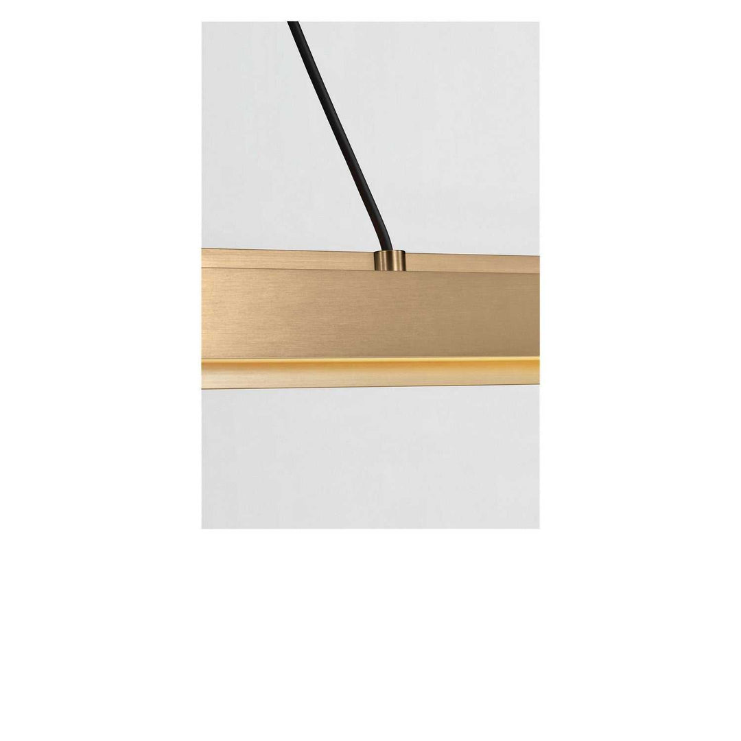 Aro Linear Chandelier in Satin Brass Generation Lighting Canada