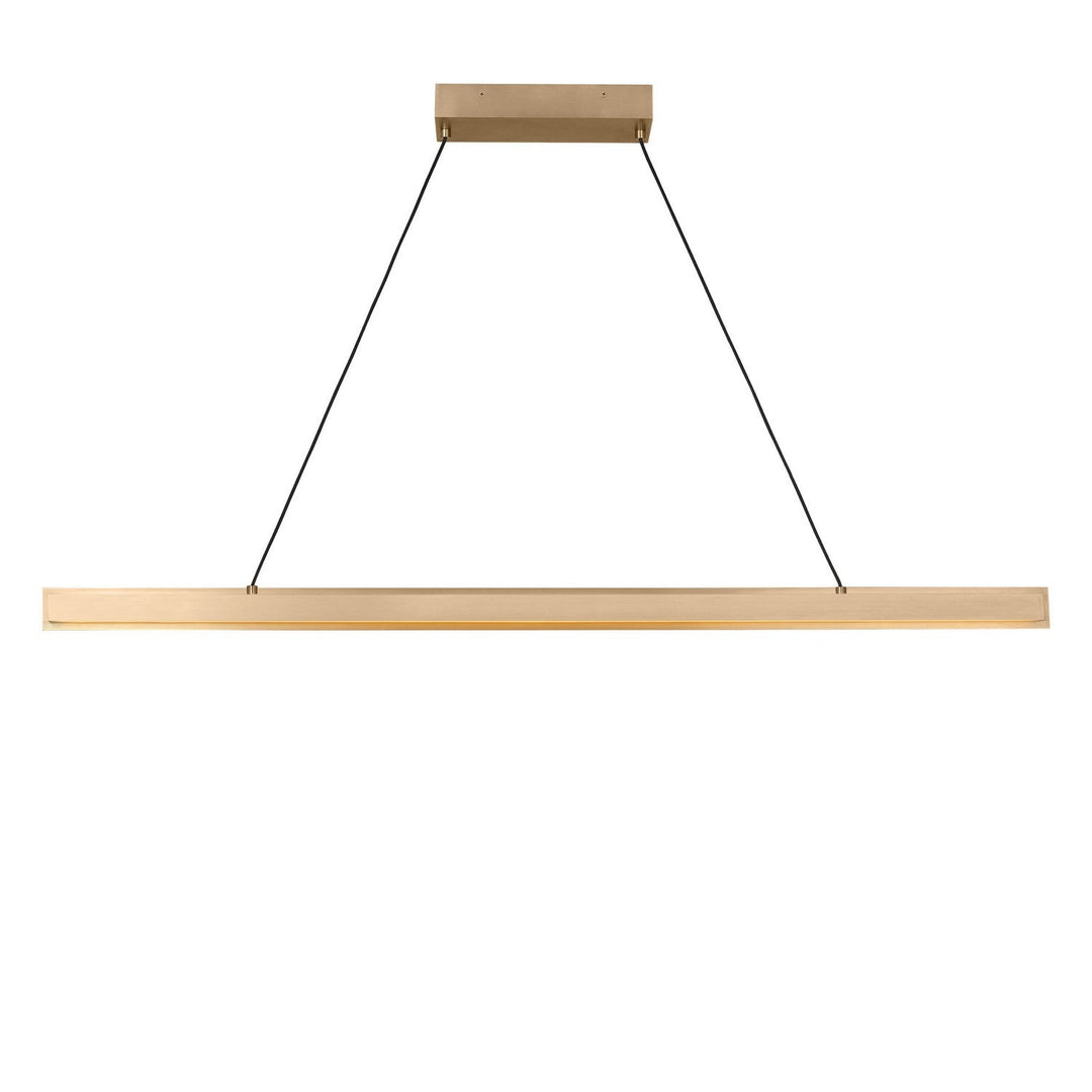 Aro Linear Chandelier in Satin Brass Generation Lighting Canada