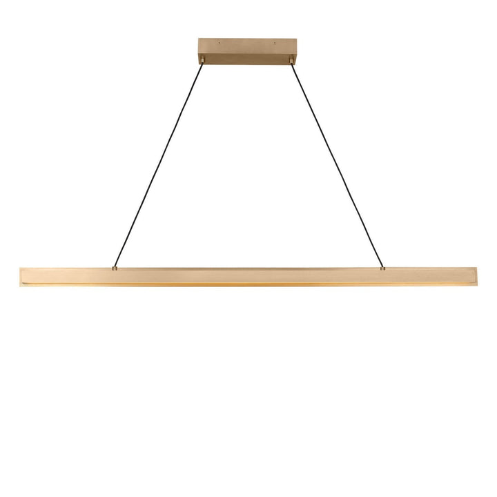Aro Linear Chandelier in Satin Brass Generation Lighting Canada