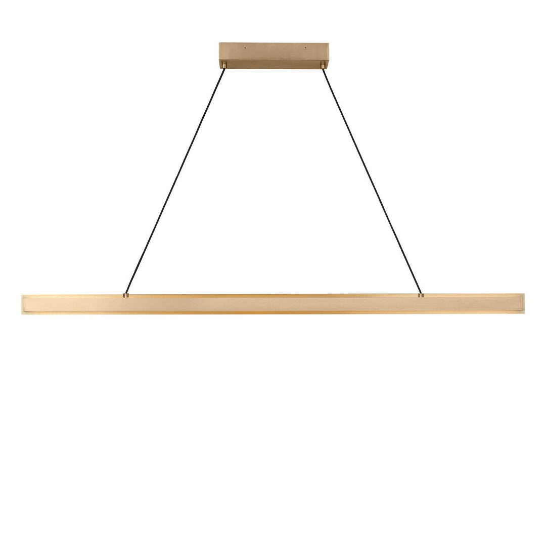 Aro Linear Chandelier in Satin Brass Generation Lighting Canada