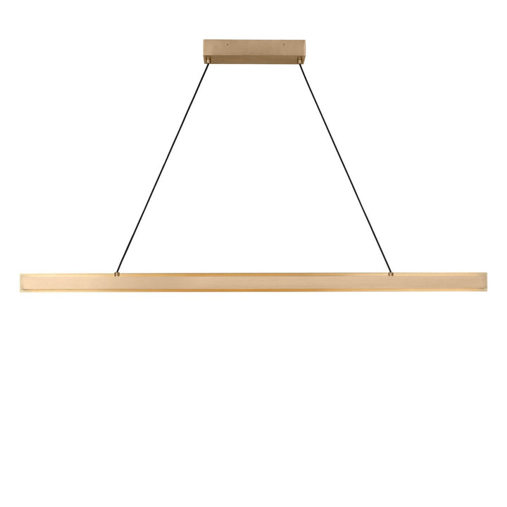 Aro Linear Chandelier in Satin Brass Generation Lighting Canada