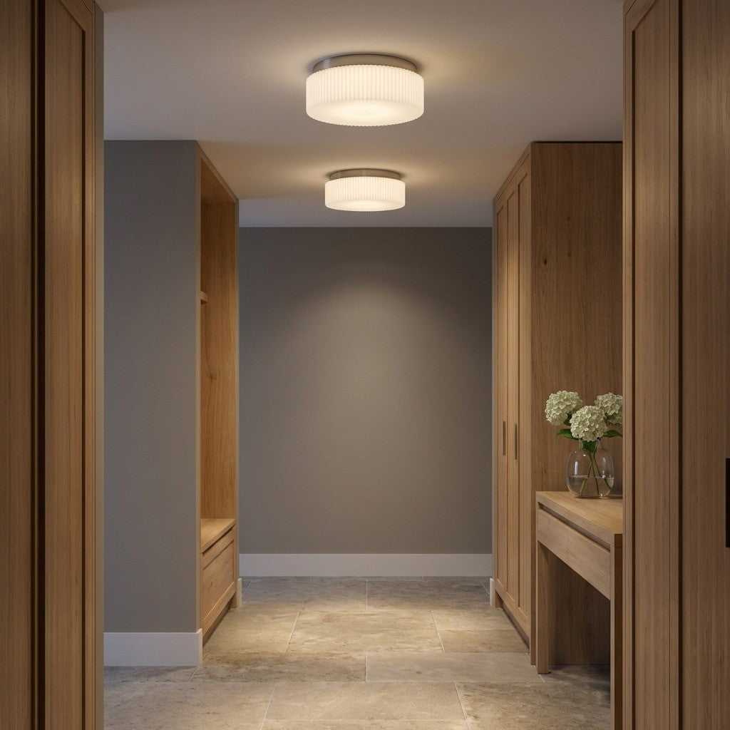 Axira Two Light Flush Mount in Brushed Nickel Generation Lighting Canada