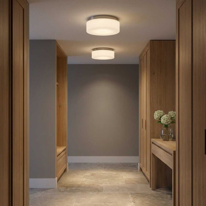 Axira Two Light Flush Mount in Brushed Nickel Generation Lighting Canada