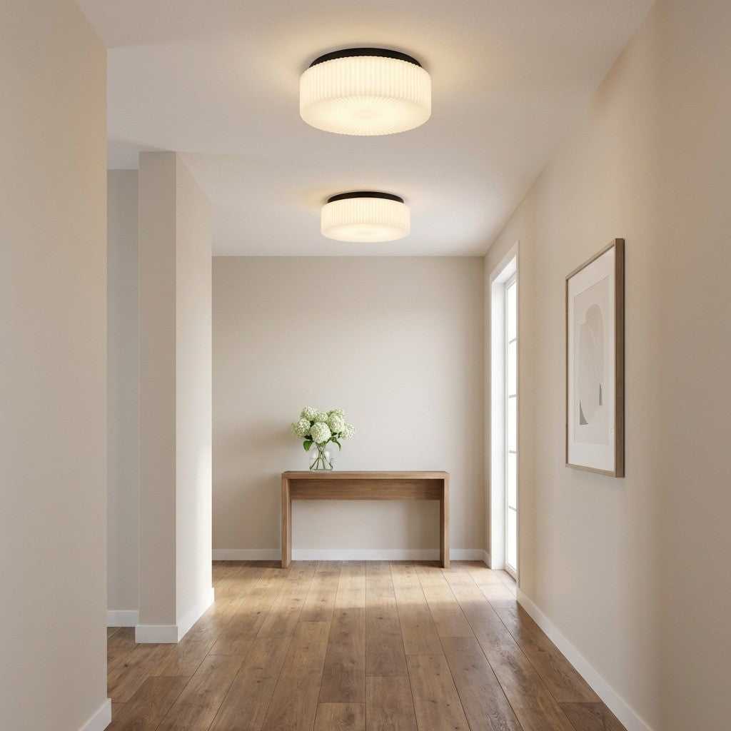 Axira Two Light Flush Mount in Midnight Black Generation Lighting Canada