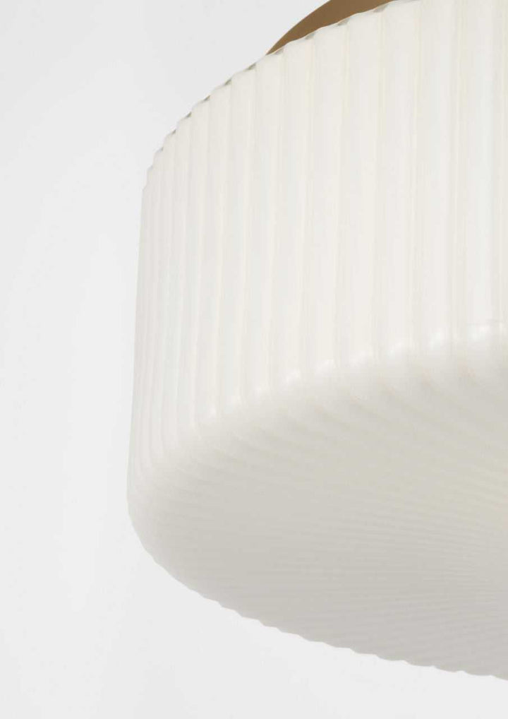 Axira Two Light Flush Mount in Satin Brass Generation Lighting Canada