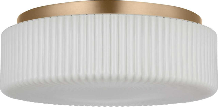 Axira Two Light Flush Mount in Satin Brass Generation Lighting Canada