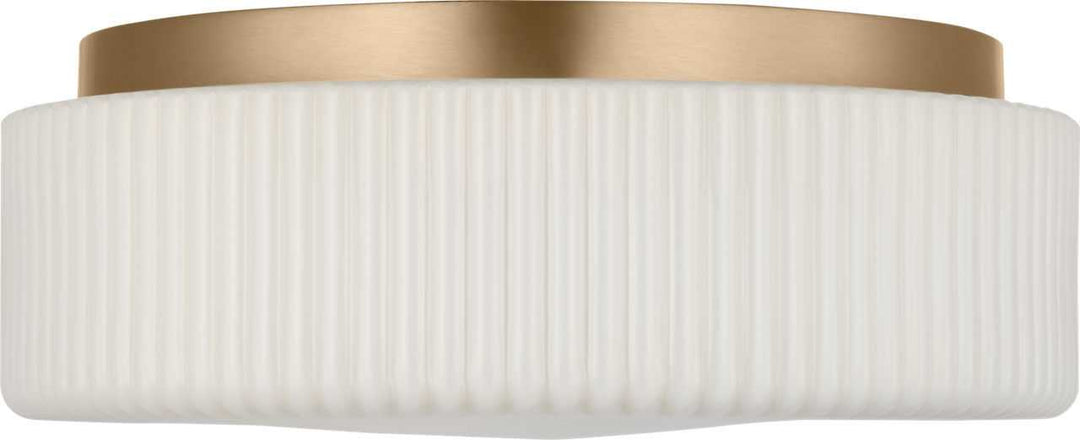 Axira Two Light Flush Mount in Satin Brass Generation Lighting Canada
