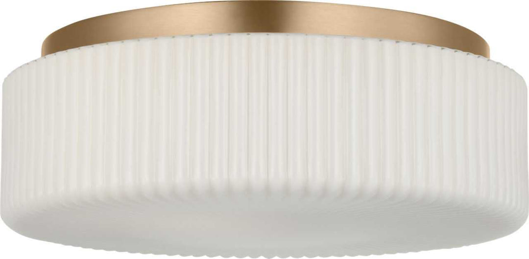 Axira Two Light Flush Mount in Satin Brass Generation Lighting Canada