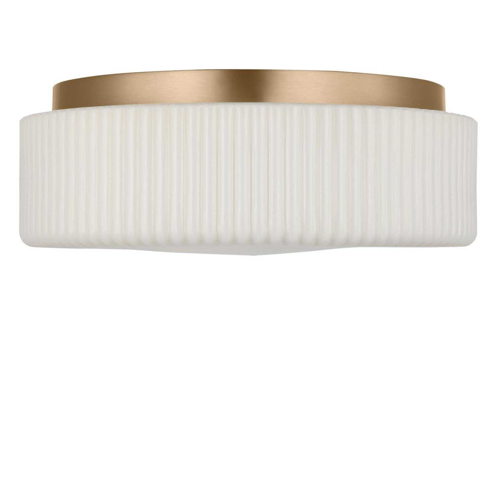 Axira Two Light Flush Mount in Satin Brass Generation Lighting Canada