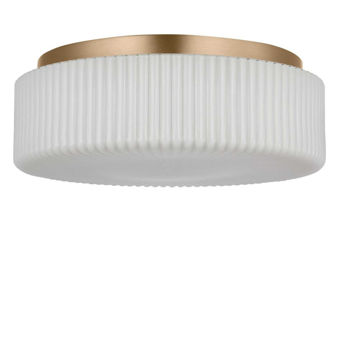 Axira Two Light Flush Mount in Satin Brass Generation Lighting Canada