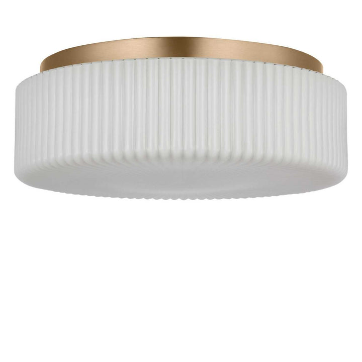 Axira Two Light Flush Mount in Satin Brass Generation Lighting Canada