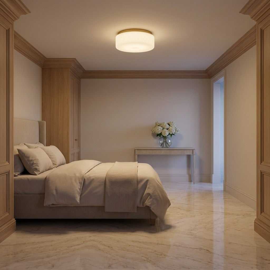 Axira Two Light Flush Mount in Satin Brass Generation Lighting Canada