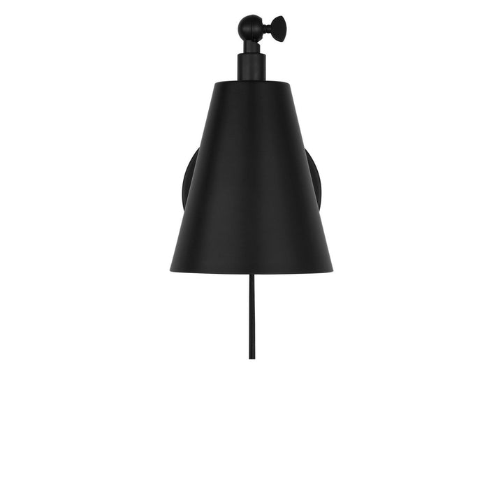 Drae One Light Wall Sconce in Midnight Black Generation Lighting Canada