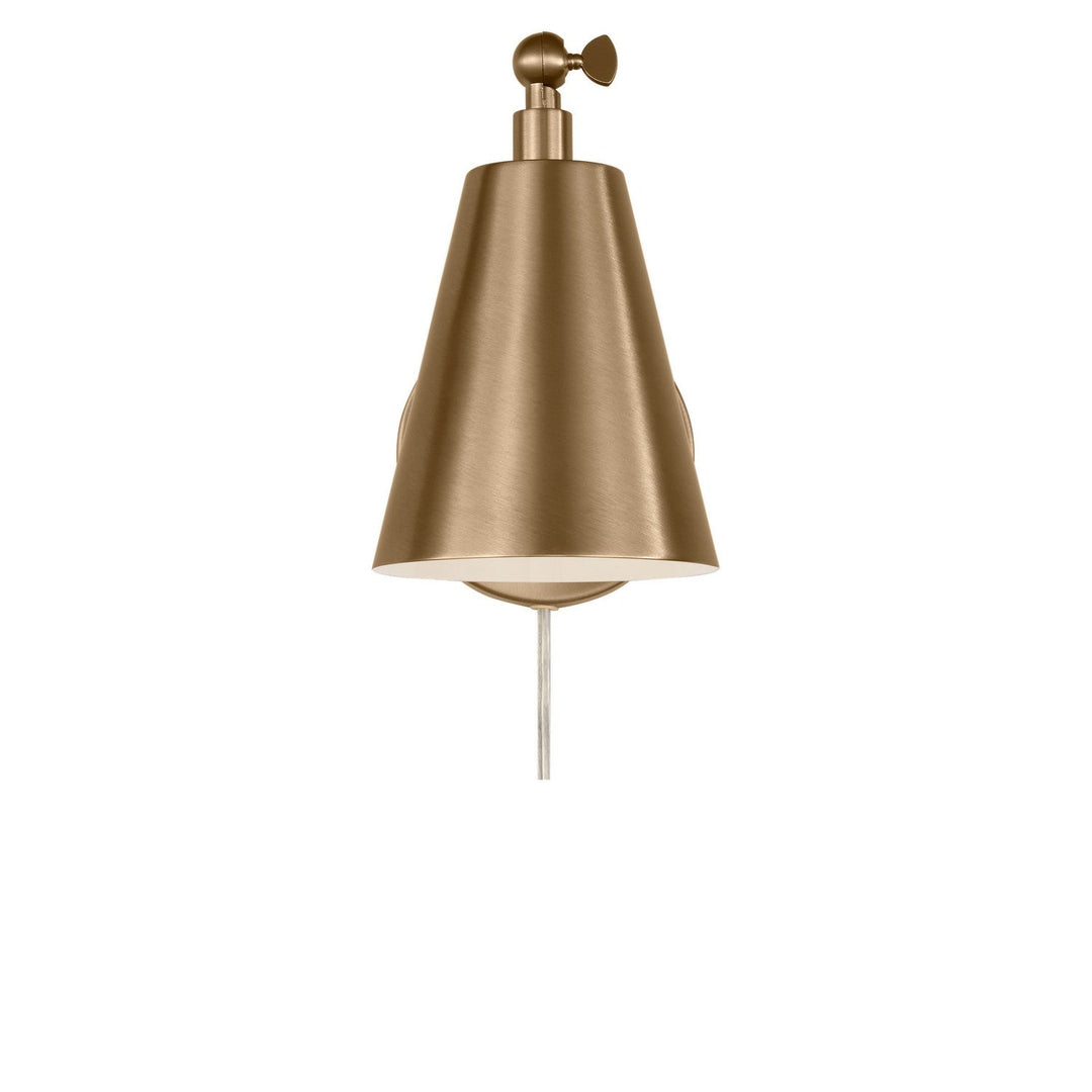 Drae One Light Wall Sconce in Satin Brass Generation Lighting Canada
