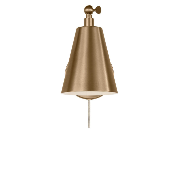 Drae One Light Wall Sconce in Satin Brass Generation Lighting Canada