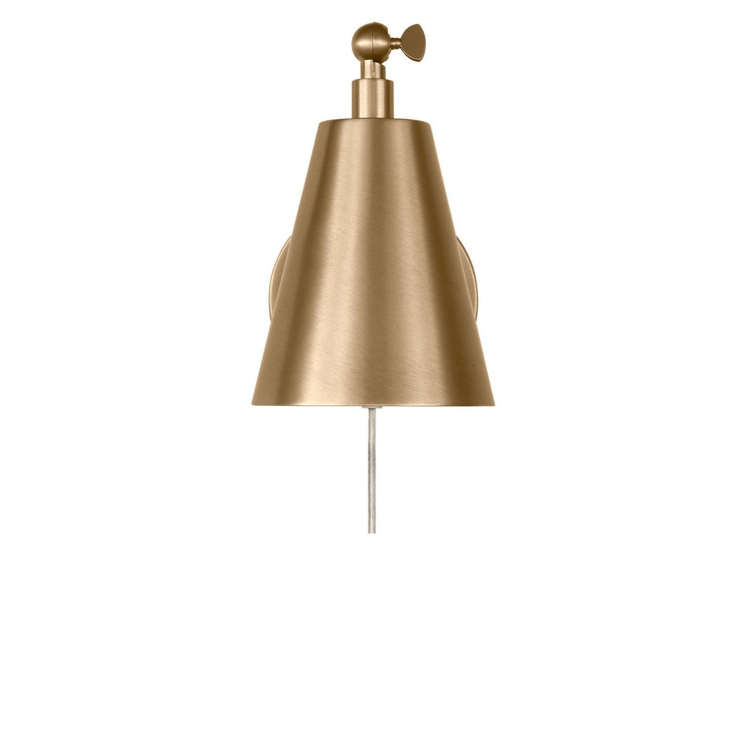 Drae One Light Wall Sconce in Satin Brass Generation Lighting Canada