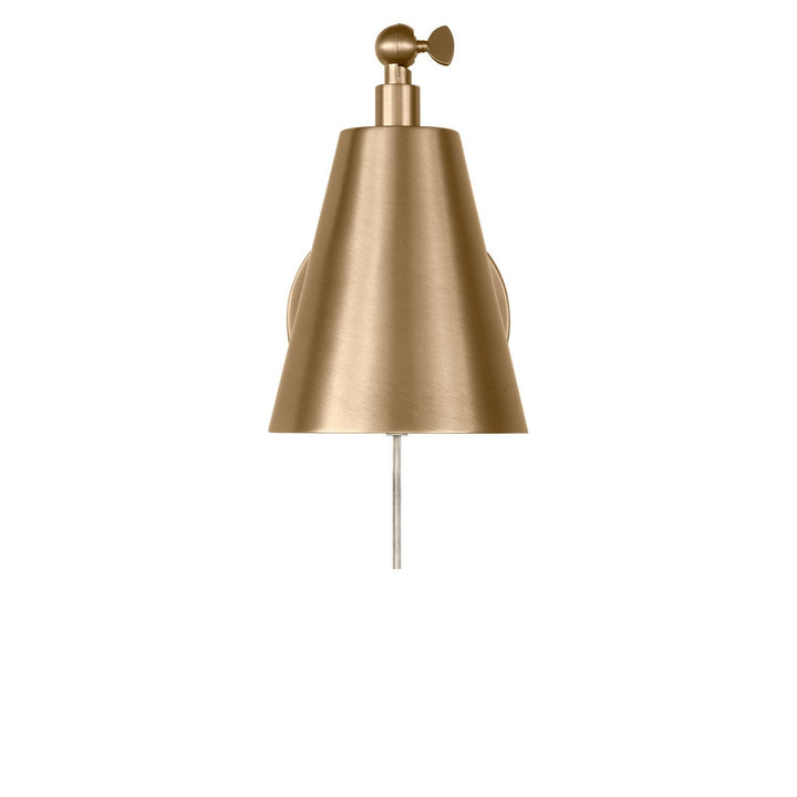 Drae One Light Wall Sconce in Satin Brass Generation Lighting Canada