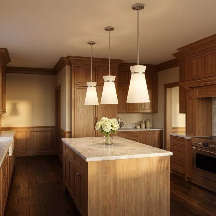 Fynn One Light Pendant in Brushed Nickel Generation Lighting Canada